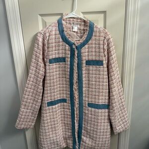 Venus Chic Pink and Blue Tweed Coat